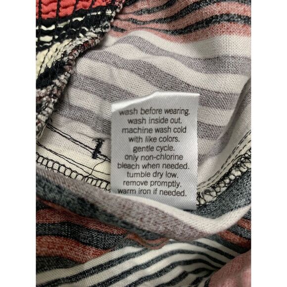 EVRI Pull-On Striped Shorts with Pockets Smocked Elastic Waist Plus Size 1X - Picture 5 of 6